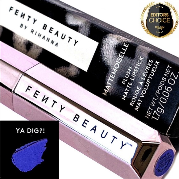 NWT FENTY BEAUTY Perwinkle Blue ya Dig?! Mademoiselle plush Matte Lipstick purp - Picture 7 of 12